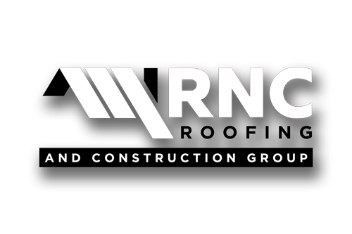 rnc roofing and construction logo black and white