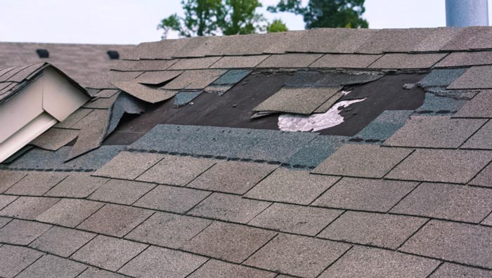 cracked damaged shingles , roofing, blistering roof